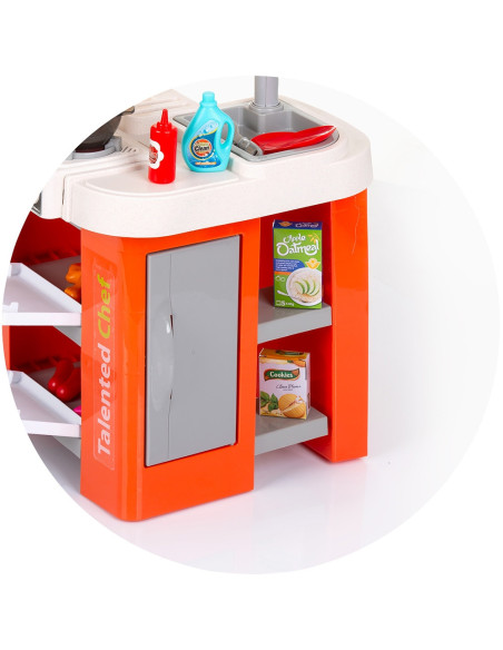 DIPK002422KL,Set jucarie Chipolino Kitchen 84 cm cu sistem de curgere apa, lumini, sunete si 79 accesorii