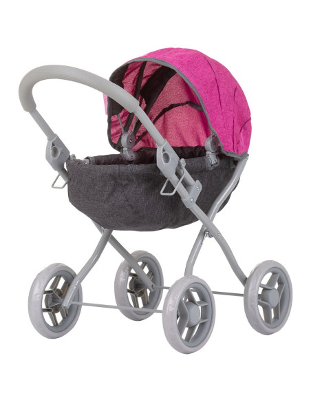 KZKDZ02401GP,Carucior pentru papusi Chipolino Daisy grey pink linen