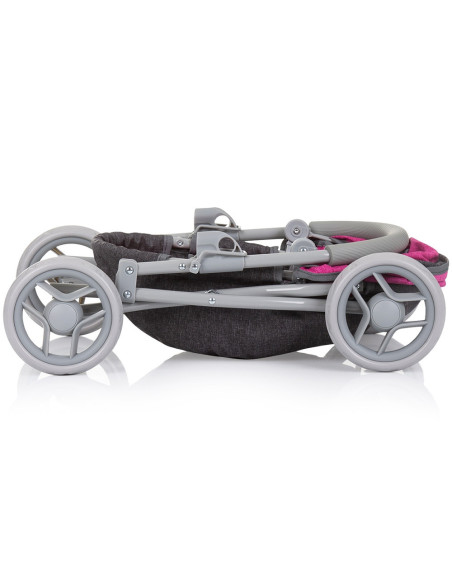 KZKDZ02401GP,Carucior pentru papusi Chipolino Daisy grey pink linen
