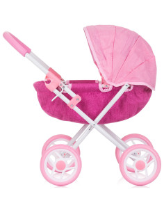 KZKDZ02402PP,Carucior pentru papusi Chipolino Daisy pink linen 2