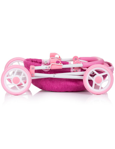 KZKDZ02402PP,Carucior pentru papusi Chipolino Daisy pink linen KZKDZ02402PP,Carucior pentru papusi Chipolino Daisy pink linen