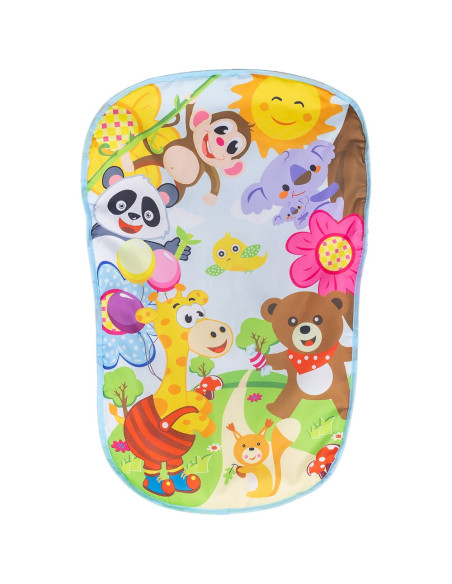 PGRZP02301BL,Covoras de joaca cu pian Chipolino Zoo Party blue