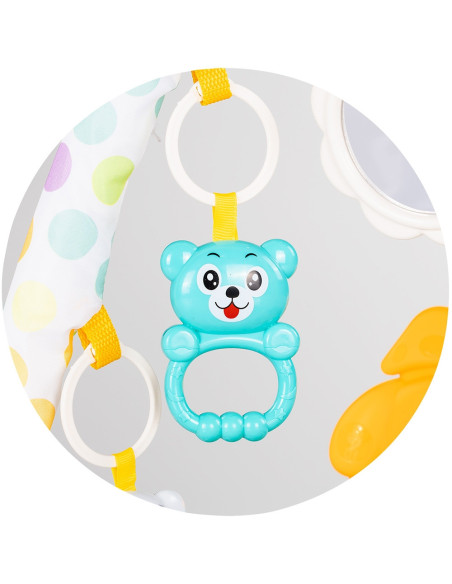 PGRZP02301BL,Covoras de joaca cu pian Chipolino Zoo Party blue