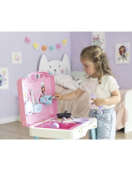 S7600311908,Bucatarie Smoby Gabby Kitchen cu 16 accesorii