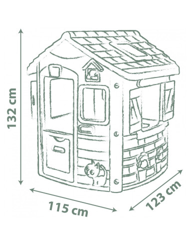 S7600810504,Casuta pentru copii Smoby Life Jura Lodge