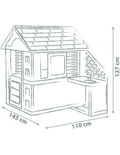 S7600810738,Casuta pentru copii Smoby Life Pretty cu bucatarie 2