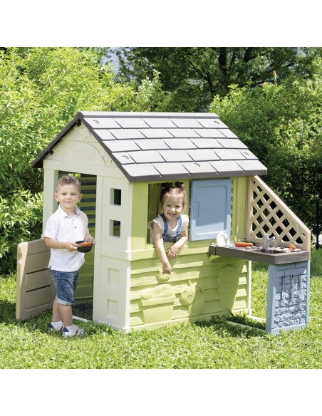 S7600810738,Casuta pentru copii Smoby Life Pretty cu bucatarie