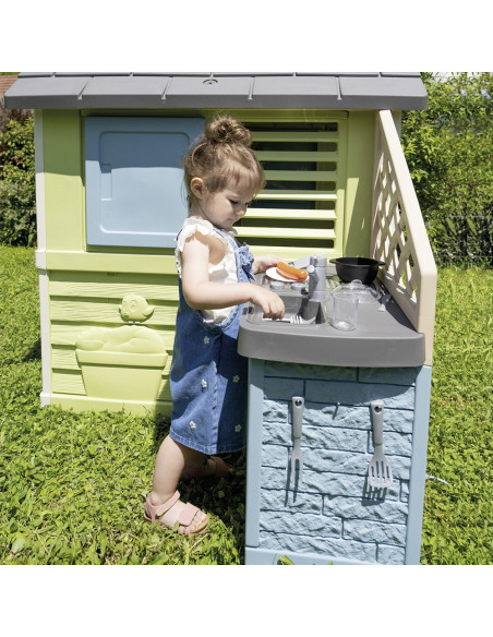 S7600810738,Casuta pentru copii Smoby Life Pretty cu bucatarie