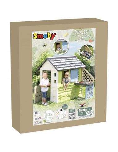 S7600810738,Casuta pentru copii Smoby Life Pretty cu bucatarie