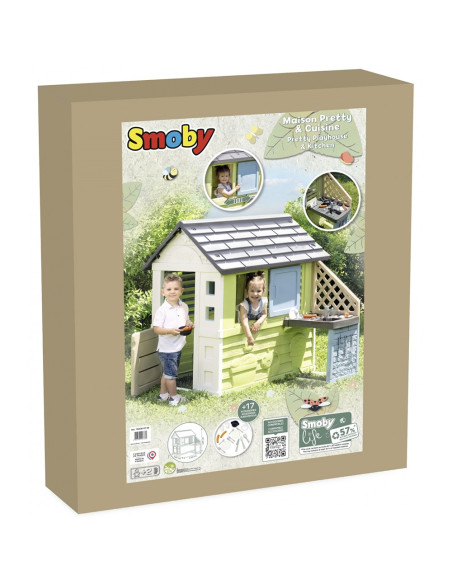 S7600810738,Casuta pentru copii Smoby Life Pretty cu bucatarie