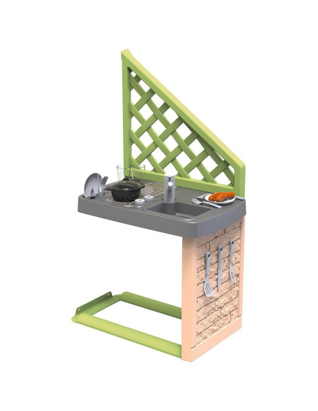 S7600810926,Bucatarie Smoby Life pentru casuta cu 17 accesorii