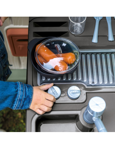 S7600810926,Bucatarie Smoby Life pentru casuta cu 17 accesorii