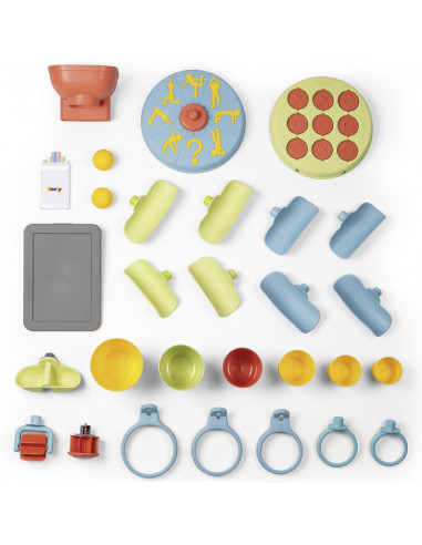 S7600840301,Perete de activitati Smoby Life 6 in 1 cu 29 accesorii