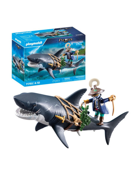PM71793,Playmobil - Rechin urias cu pirat Playmobil