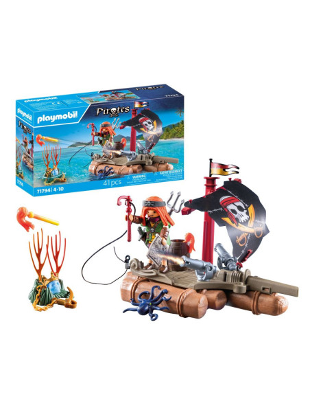 PM71794,Playmobil - Pluta piratilor cu comoara Playmobil
