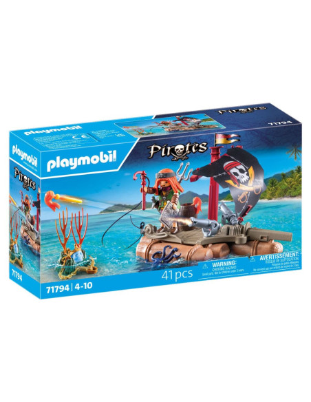 PM71794,Playmobil - Pluta piratilor cu comoara Playmobil