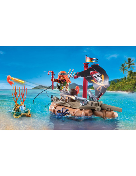 PM71794,Playmobil - Pluta piratilor cu comoara Playmobil
