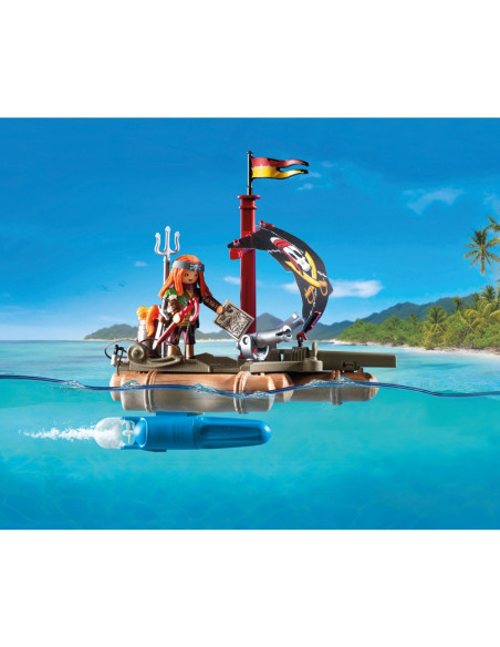 PM71794,Playmobil - Pluta piratilor cu comoara Playmobil