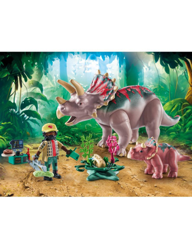 PM71821,Playmobil - Familia Triceratops PM71821,Playmobil - Familia Triceratops