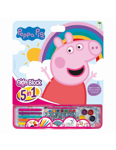 VV-1023-62751,Set Pentru Desen Giga Block 5 In 1 Peppa Pig