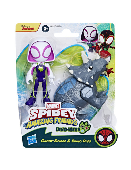 F9478_G0122,Spidey Si Prietenii Marvel Dino Webs Ghost-spider Si Rhino Dino
