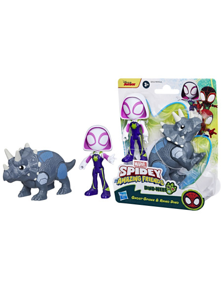 F9478_G0122,Spidey Si Prietenii Marvel Dino Webs Ghost-spider Si Rhino Dino