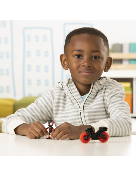F3714_F4002,Spiderman Set Motocicleta Si Figurina Miles Morales Spider Man 6cm