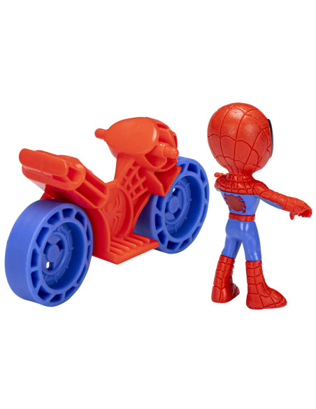 F3714_F4001,Spiderman Set Motocicleta Si Figurina Spidey 6cm