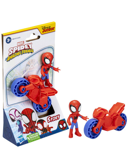 F3714_F4001,Spiderman Set Motocicleta Si Figurina Spidey 6cm