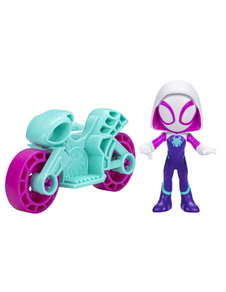 F3714_F7262,Spiderman Set Motocicleta Si Figurina Ghost Spider 6cm
