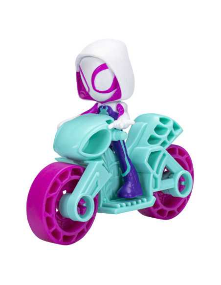 F3714_F7262,Spiderman Set Motocicleta Si Figurina Ghost Spider 6cm