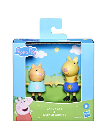 F6413_F9707,Peppa Pig Prieteni Buni Set 2 Figurine Pisica Candy Si Girafa Gerald