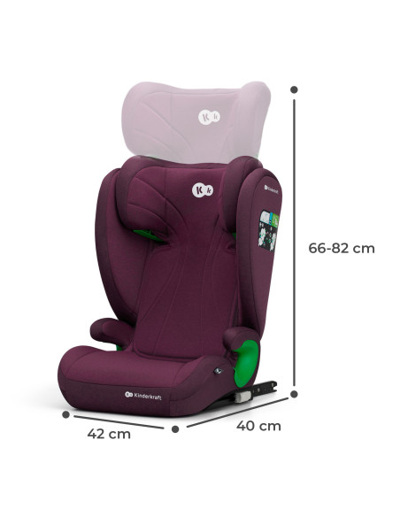 KCJUFI20RED0000,Scaun Auto Kinderkraft Junior Fix2, I-size 100-150 Cm, Cherry Red