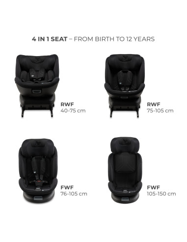KCXPED03BLK0000,Scaun Auto Kinderkraft Xpedition 3 I-size 40-150 Cm, Black