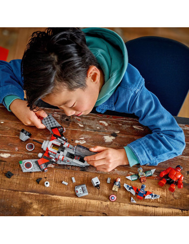 LEGO-76292,Lego Marvel Super Heroes Batalia Dintre Capitanul America Si Hulk Rosu 76292