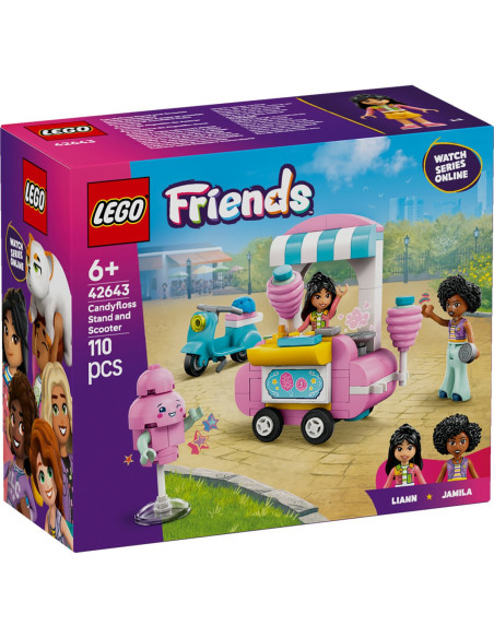 LEGO-42643,Lego Friends Taraba Cu Vata De Zahar Si Scuter 42643