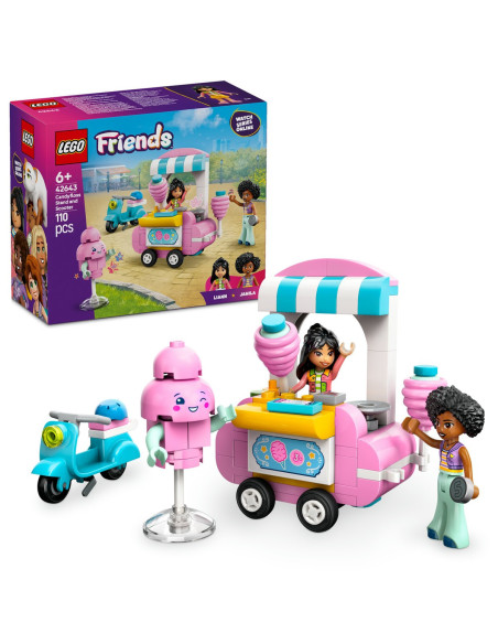 LEGO-42643,Lego Friends Taraba Cu Vata De Zahar Si Scuter 42643