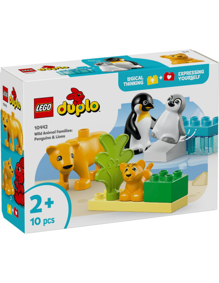 LEGO-10442,Lego Duplo Familii De Animale Salbatice: Pinguini Si Lei 10442