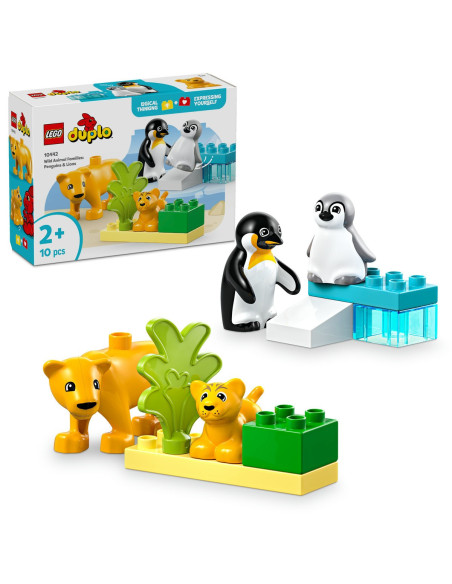 LEGO-10442,Lego Duplo Familii De Animale Salbatice: Pinguini Si Lei 10442
