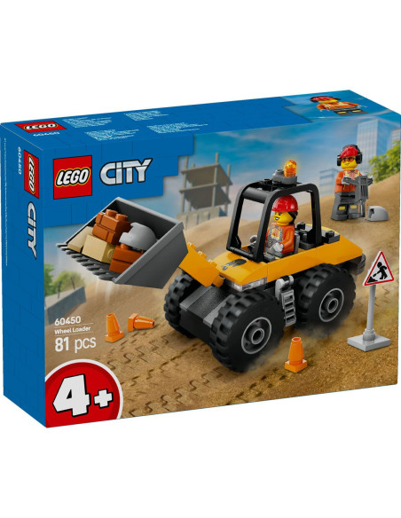 LEGO-60450,Lego City Incarcator Pe Roti Galben Pentru Constructii 60450