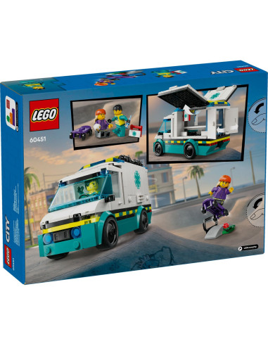 LEGO-60451,Lego City Ambulanta De Urgente 60451