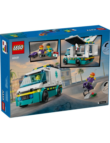 LEGO-60451,Lego City Ambulanta De Urgente 60451