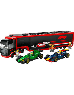 LEGO-60445,Lego City Camion F1 Cu Masinile F1 Rb20 Si Amr24 60445 2