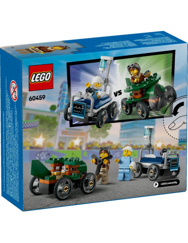 LEGO-60459,Lego City Pachet De Curse Avion Vs. Pat De Spital 60459