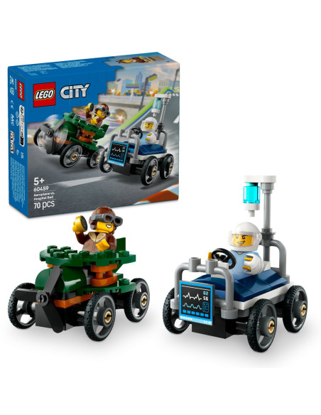LEGO-60459,Lego City Pachet De Curse Avion Vs. Pat De Spital 60459
