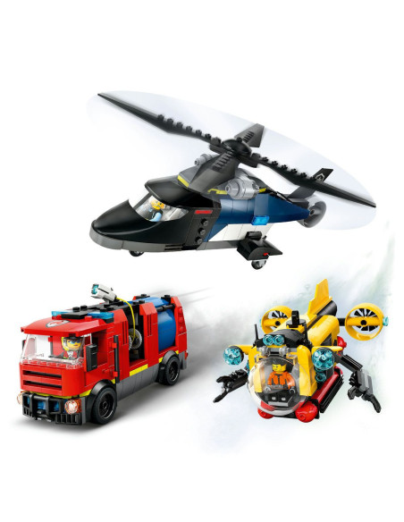 LEGO-60462,Lego City Elicopter, Camion De Pompieri Si Submarin Remixate 60462