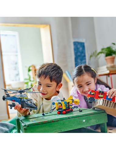 LEGO-60462,Lego City Elicopter, Camion De Pompieri Si Submarin Remixate 60462