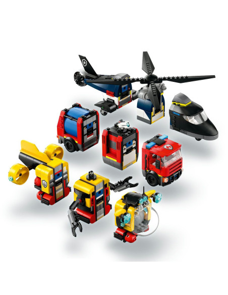 LEGO-60462,Lego City Elicopter, Camion De Pompieri Si Submarin Remixate 60462