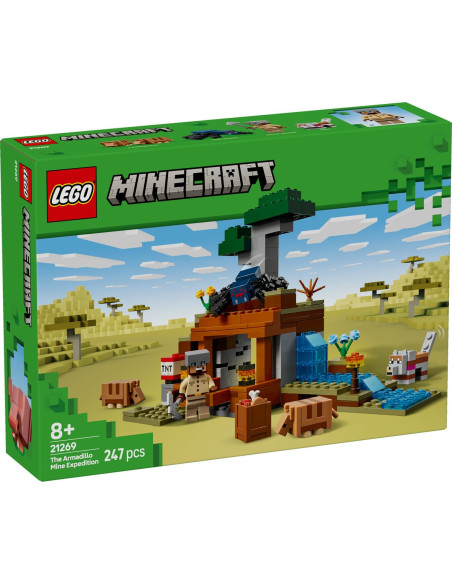 LEGO-21269,Lego Minecraft Expeditia De Minerit Cu Tatu 21269