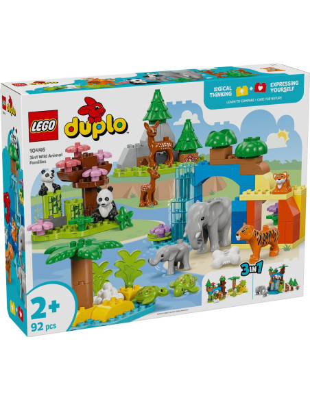 LEGO-10446,Lego Duplo Familii De Animale Salbatice 3 În 1 10446 LEGO-10446,Lego Duplo Familii De Animale Salbatice 3 În 1 10446